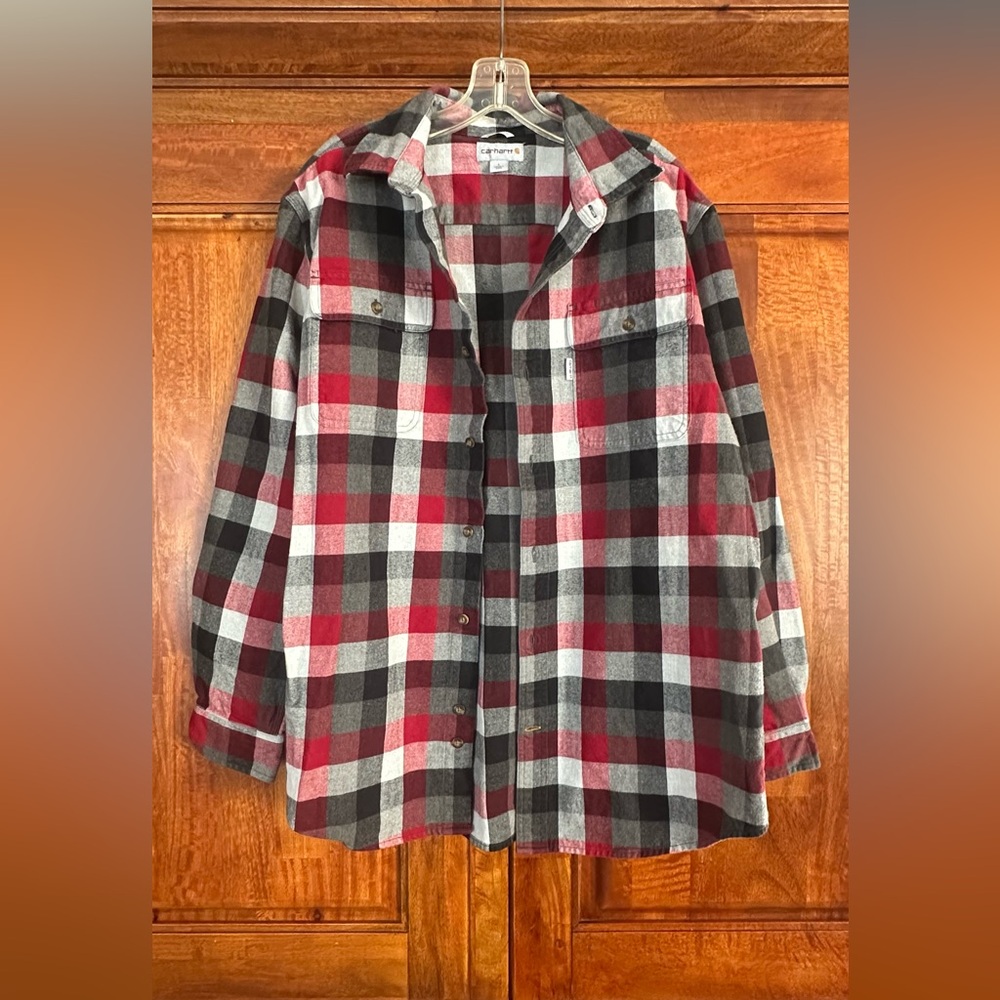 Carhartt Men’s Plaid Button Up Shirt(L)